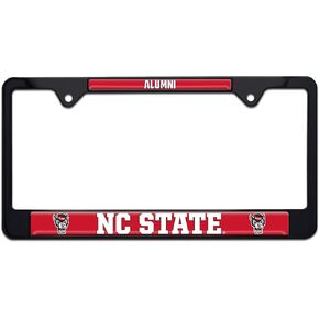 North Carolina State Metal License Plate Frame (Black Mascot)