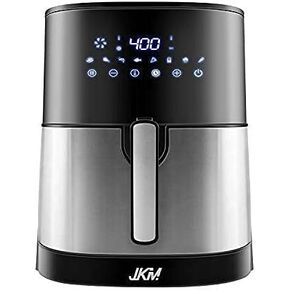 JKM Air Fryer 5.3 Quart, Digital Oilless Frying Cooker, Auto Shut Off, Stainless Steel, 8 Preset Programs, 1700W