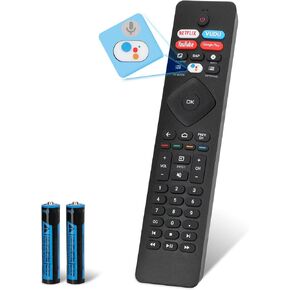 New Voice Remote Control-Philips TV Remote Replacement. Remote Control for Philips Smart TV Popular Universal Remote Control for-Philips TV 5704, 5604, 5504 Series, Four Shortcut Hotkeys