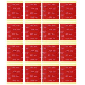 Heavy Duty Mounting Tape, 16Pcs Strong Double Sided Tape Automotive, Waterproof Adhesive Foam Tape for Outdoor Indoor, Picture Hanging Strips Sticky Tape for Wall, Crafts, Temperature Resistant