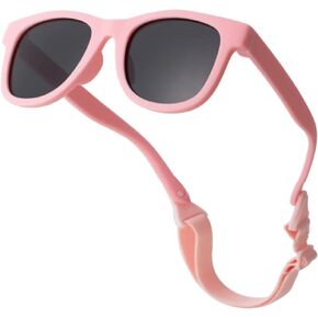Flexible Polarized Infant Baby Sunglasses with Strap for Newborn Toddler Boys Girls Age 0-24 Months