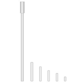 stonylab 6pcs Stir Bar Set, PTFE-Coated Magnetic Stirring Bars Assortment Pack Mixed Sizes with One Soft Bendable Stir Bar Retriever of 200 mm