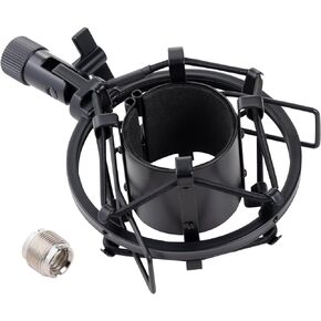 Microphone Shock Mount, Metal Mic Holder Clip for 1.57-1.85"(40-47mm) Diameter Condenser Mics Reduce Vibration Noise and Improve Recording Quality for Bluebird Baby Bottle CAD U37 GXL2200