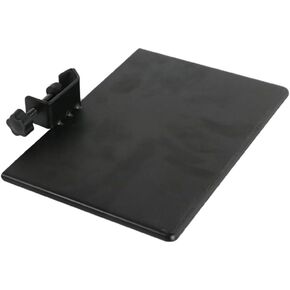 Microphone Stand Clamp- On Utility Shelf Adjustable Table Live Broadcast Mic Stand Phone Clip Holder Rack Music Sheet for Microphone Instrument Accessory Black