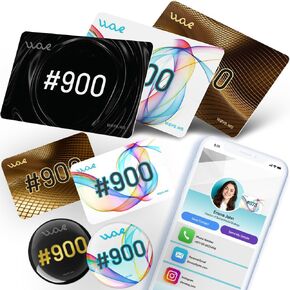 7 Pack Digital Business Card & Smart Tags - No Subscription or App Limits - No Hidden Upgrade Fees - 7 Profiles - Use any or all 7 Smart Contact NFC Cards and Tags