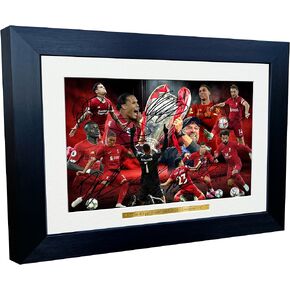 A4 Signed Liverpool THE KLOPP YEARS Mo Salah Mane Diaz Nunez Coutinho Henderson Van Dijk Alexander-Arnold Becker Firmino Jurgen Autograph Frame Signature Autographed Photograph Picture Football Soccer