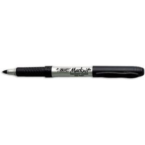 BIC : Mark-It Permanent Markers, Fine Point, Tuxedo Black, Dozen -:- Sold as 2 Packs of - 12 - / - Total of 24 Each