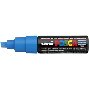 UNI POSCA PC-8K CHISEL TIP MARKER PEN- LIGHT BLUE (BOX OF 6)