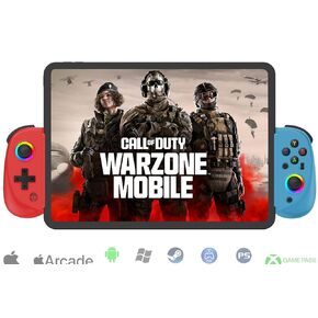 Wireless Controller for iPad, Tablet, iPhone/Android/PC/Switch/PS3/PS4 Gamepad Joystick with 7-color RGB lights, Turbo, Supports Mobile Cloud Game, Streaming on PS/Xbox/PC Console, iPhone 15/14, Direct Play, Blue
