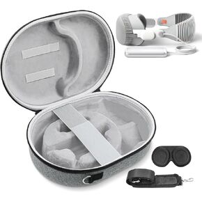Hard Carrying Case for Apple Vision Pro with Len Protector Cover EVA Shell VR Gaming Headset And Accessories Storage Case Waterproof for Travel & Home, Compatible with Head Strap and Battery