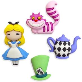Disney Alice in Wonderland Buttons by Dress It Up Buttons and Embellishments - 4 Piece