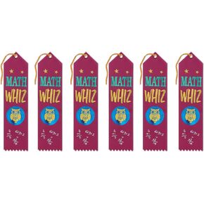 Beistle Math Whiz Award Ribbons, 2 by 8-Inch, 6-Pack