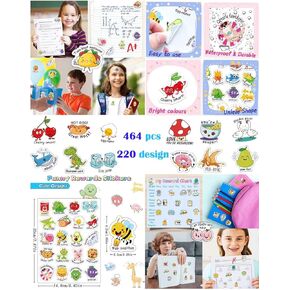 464pcs Reward Stickers for Kids, Incentive Stickers for Students Teachers, Classroom Stickers Bulk School Supplies Prize Stickers for Water Bottle Kid Boy Girl, Inspirational Positive Stickers