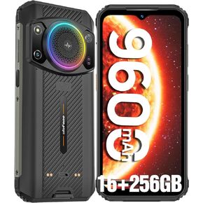 هواتف Ulefone Armor 21 القوية، هاتف غير مقفل من المصنع بسعة 16+256 جيجابايت، 9600 مللي أمبير في الساعة، كاميرات 64 ميجابكسل + 24 ميجابكسل، مكبر صوت 122 ديسيبل، Infinite Halo، Android 13، IR Blaster، uSmart/Dock Charge، هواتف ذكية متينة 4G LTE