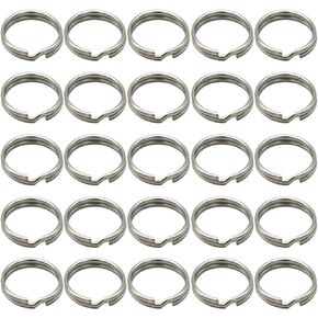 YAKA 300Pcs Split Key Rings Bulk Flat Round Ring 20mm Metal Keychain Rings for DIY Art Crafts Keys Link Accessories (20mm/0.78inch)