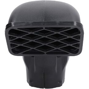 Universal Car Snorkel Head LDPE Plastic Air Intake Ram Head Dust Collector Snorkel Head Replacement Air Intake Head Black(3.5 inches)