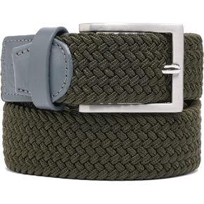 Men's Stretch Woven Braid Belt, Woven Elastic Golf Belt For Hunting Pants Casual Shorts Jeans