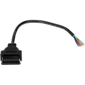 16 Pin J1962 OBD2 OBD-II Female Connector, OBD2 OBD-II 16 Pin Car Diagnostic Extension Cable Replacement for Open Plug Wire Cable Cord Pigtail (30cm/1ft)