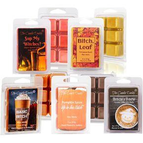 The Candle Daddy Fiercely Fall 5 Pack - 5 Amazing Autumn Wax Melts - 30 Total Cubes - 10 Total Ounces - Funny Fun Fall Aromas