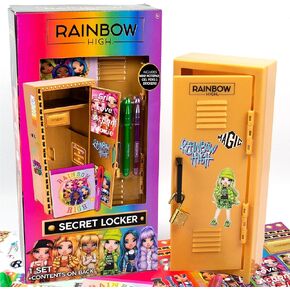 Rainbow High Secret Locker Stationery Set, Including Notepad, Gel Pens Stickers – Ages 6+