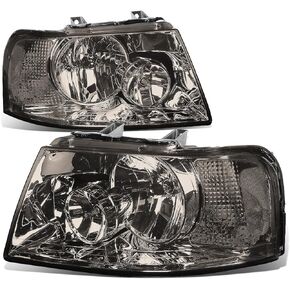 DNA MOTORING HL-OH-FEXPE03-CH-AM Headlight Assembly Compatible with 03-06 Ford Expedition