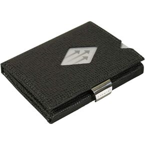 WALLET in Mosaic - Premium RFID Blocking Trifold Leather Wallet with Stainless Steel Locking Clip