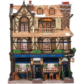Lemax Wesley Pub, Battery Operated (4.5V) #45099