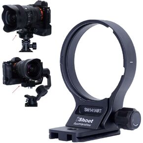 iShoot Lens Collar Tripod Mount Ring Compatible with Sigma 14mm F1.4 DG DN Art & 15mm F1.4 DG DN Diagonal FISHEYE Art Lens, Lens Support Holder Bracket Bottom is Arca-Swiss Fit Quick Release Plate