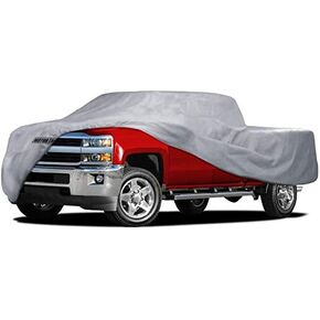 Motor Trend 4-Layer 4-Season (Waterproof Outdoor UV Protection for Heavy Duty Use Full Car Cover for Pickup Truck Size M)
