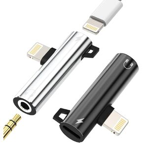 Headphone Adapter Lightning to 3.5mm AUX Audio Jack and Charging Dongle Earphone Headset Splitter Compatible with iPhone 11 12 13 Mini pro max xs xr x 7 8 Ipad Air para Y Cable Cord Converter Earbud