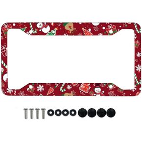 Horeset Abstract Colorful Tie Dye Print License Plate Frame,4 Holes Metal Licenses Plate Cover with Screw, Novelty Car Tag Frame