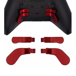 Ceozon Replacement Back Paddles 4 pcs Metal Stainless Steel Trigger Locks for Xbox One Elite Controller Series 2 Xbox One Elite Back Buttons Accessories (Red)