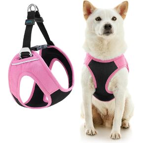 Gooby Escape Free Easy Fit Plus Harness - Atlanta Peach, Large - Safe and Escape Free Dog Harness for Small Dog and Medium Dog