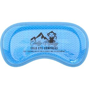 Chilly Monkey Luxury Cooling Eye Mask, Relaxing and Soothing Cold Eye Compress for Puffy Eyes, Dark Circles, Allergies, Sinuses, Headaches, Migraines, Naps, Meditation, Anxiety and Stress