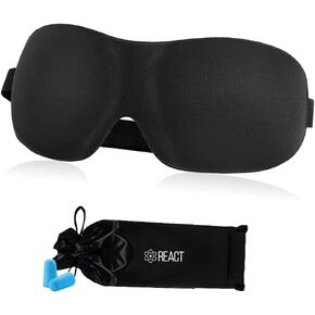 Sleep Mask - 100% Blackout Mask for Sleeping - Ultra Thin Blindfold- for Side Sleeper - Travel kit - Light Blocking 3D Eye mask for Men and Women
