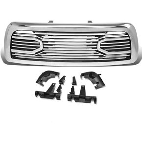 DNA MOTORING ZTL-Y-0126-CH Big Horn Style Front Grille Compatible with 10-18 Dodge Ram 2500 3500, Chrome