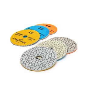 3 Step Diamond Polishing Pads 4-inch Wet for Granite Marble Quartz Concrete