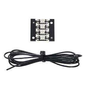 FYSETC 3D Printer Voron0.2 Mini Stealthburne RGB Sequins: 4X Boards Nozzle Lighting Kit for Voron0.2 Mini SB Toolhead Extruder with 1M 26AWG PTFE Wire 3D Printer Accessory