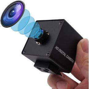ELP 1080P USB Camera with Box Housing Autofocus High Speed PC Camera Wide Angle with 100degree No Distortion Lens Mini UVC USB2.0 Webcam OV2710 High Frame 100fps 60fps USB with Camera for Computer