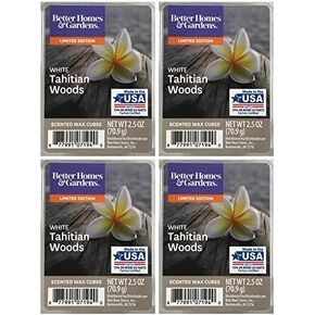 Better Homes and Gardens White Tahitian Woods Scented Wax Cubes - 4-Pack