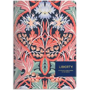 Galison Liberty London May Handmade B5 Embroidered Journal – 7.25" x 10.25" – Beautiful Writing Journal with 100 Lined Pages, Sewn Binding – Handmade Notebook with Recycled Cotton Paper