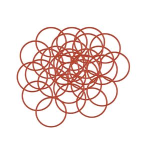 uxcell Silicone O-Ring, 20mm OD, 18mm ID, 1mm Width, VMQ Seal Rings Gasket, Red, Pack of 30