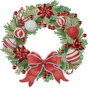 KTHOFCY 5D DIY الماس مجموعات الطلاء للبالغين والأطفال، Whitelotous عيد الميلاد Wre الحفر الكامل التطريز عبر غرزة الكريستال حجر الراين لوحات صور الفنون جدار ديكور اللوحة النقاط مجموعات 11.8X11.8 في
