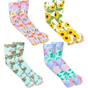 4 Pairs Gardening Sleeves Anti-Slip Arm Protection with Thumb Hole Sun Sleeve Cooling Arm Sleeves for Women Men Outdoor