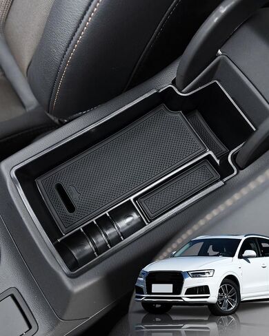 for Audi Q3 2012-2018 Car Center Console Organizer Tray Center Armrest Storage Box in Kuwait