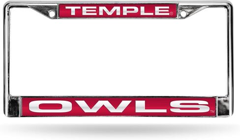 Rico Industries NCAA Rico Industries Temple Owls إطار ترخيص ليزر كروم قياسي مقاس 12 بوصة × 6 بوصة إطار كروم مقطوع بالليزر - ملحقات السيارة/الشاحنة/سيارات الدفع الرباعي in Saudi Arabia