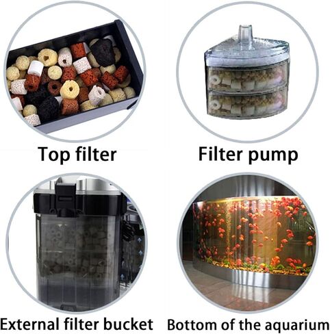 GOLDEAL Bio Balls Ceramic Rings Set, Aquarium Biological Filter Media with Mesh Bag for Fish Tank and Pond, Fish Tank Filter, Decorations, Accessories (2Pack,2.2lb) in Saudi Arabia