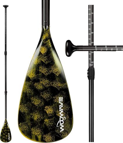 مجداف SUP قابل للتعديل مكون من 3 قطع من ملحقات لوح التجديف العائمة المحمولة (سبائك الألومنيوم، والألياف الزجاجية، وألياف الكربون اختيارية) in Kuwait