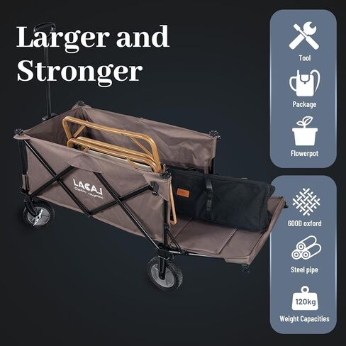 طاولة ألمنيوم قابلة للطي للعربة القابلة للطي مقاس L (أسود) in Kuwait