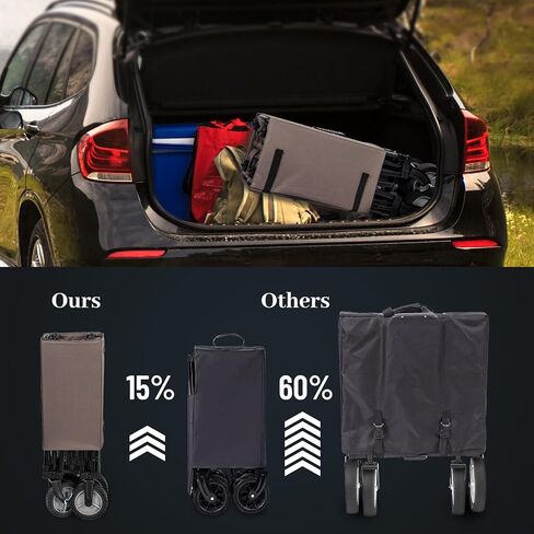 طاولة ألمنيوم قابلة للطي للعربة القابلة للطي مقاس L (أسود) in Kuwait